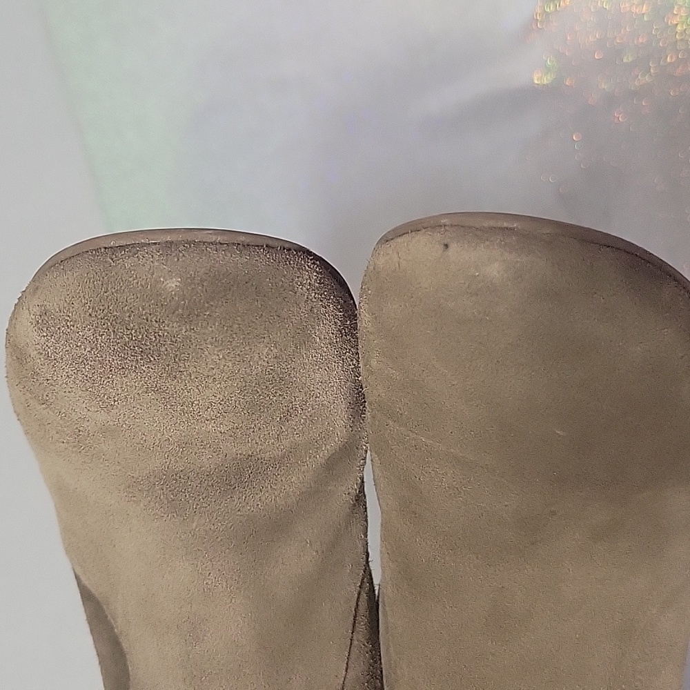 Tory Burch Brown Suede 'Milan' Booties Wedge Heel Boots SZ: 8.5 - Picture 11 of 12